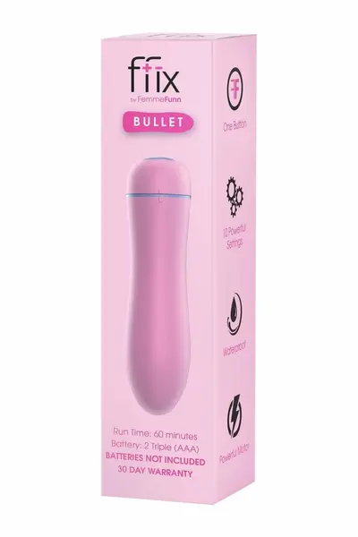 FemmeFunn FFIX Bullet Light Pink 10-Mode Compact Vibrating Device