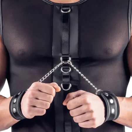 Svenjoyment Bondage Net Shirt with Matte Details & Adjustable Cuffs S