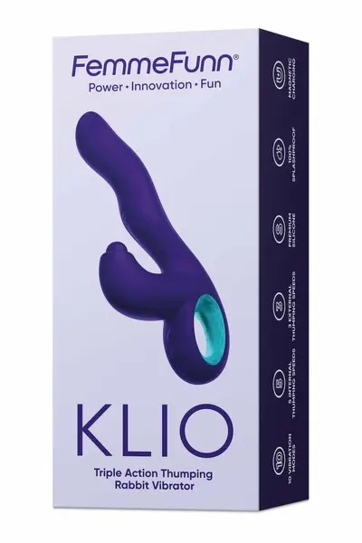 FemmeFunn Klio Dark Purple Triple Action Intimate Device 21.3cm