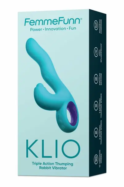 FemmeFunn Klio Turquoise Triple Action Intimate Device 21.3cm