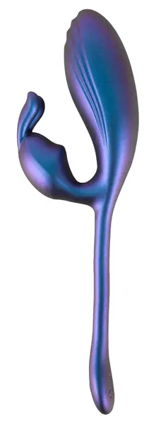 Sweet Smile Metallic Flexible Double Silicone Dual-Action System 22.5cm