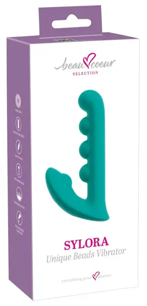beau coeur Sylora Unique Beads Intimate Dual-Stim System, 17 cm, Violet