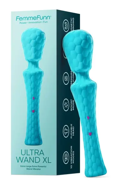 FemmeFunn Ultra Wand XL Turquoise - Extra Large Rechargeable Massager
