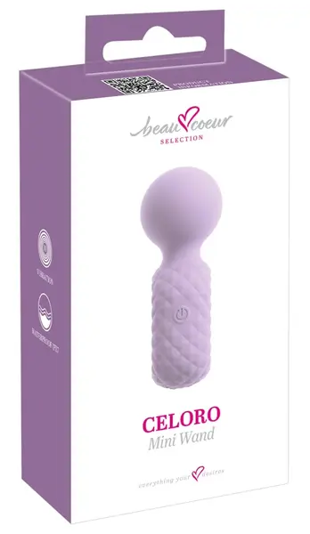 beau coeur Celoro Mini Wand - Compact Rechargeable Personal Massager, Pink