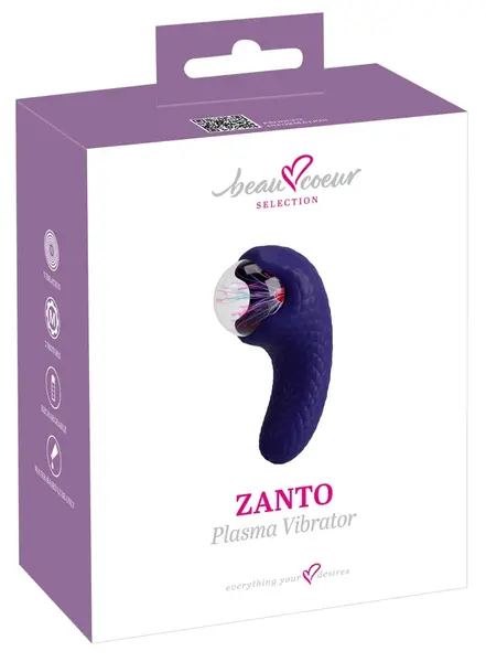 beau coeur Zanto Plasma Dual-Ended Vibrator with Illuminated Glass Ball, 13.3 cm
