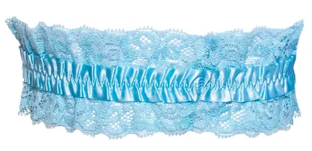 Cottelli Accessories Lace Garter Blue with Satin Bow 5.5cm
