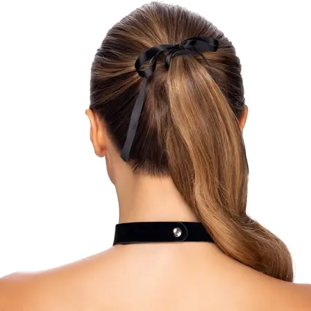 Cottelli ACCESSOIRES Black Heart Adjustable Choker 31-42 cm