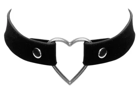 Cottelli ACCESSOIRES Black Heart Adjustable Choker 31-42 cm