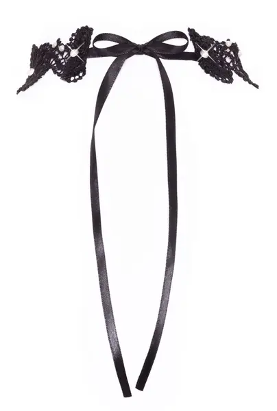 Cottelli ACCESSOIRES Black Lace Choker with Pearls Adjustable S-L