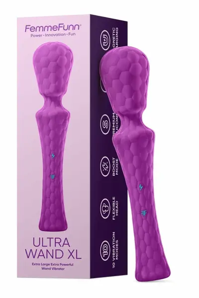 Ultra Wand XL голям вибратор микрофон, лилав, водоустойчив, 29 см
