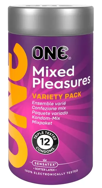 ONE Mixed Pleasures 12 pcs - Vegan Latex Assorted Condom Set