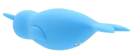 Unihorn Narwhal Dual-Ended Silicone Intimate Device, Blue, 14.3 cm