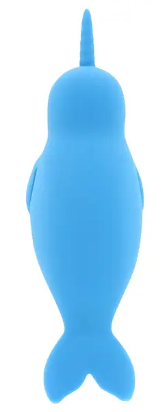 Unihorn Narwhal Dual-Ended Silicone Intimate Device, Blue, 14.3 cm
