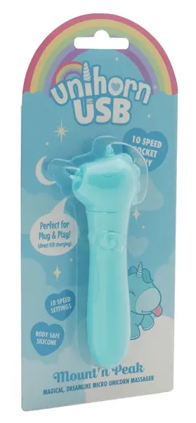 UNIHORN Mount'n Peak Mini Vibration Device USB Rechargeable Silicone 14.3cm