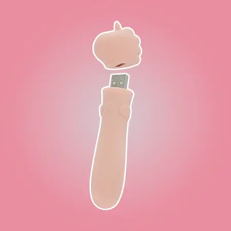 Heart Throb мини вибратор, розов, 10 режима, USB, 14,3 см