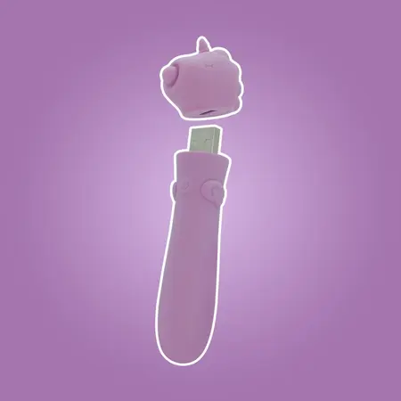 Unihorn USB Karma Lilac Mini Intimate Massager, Soft Silicone, 14.3 cm