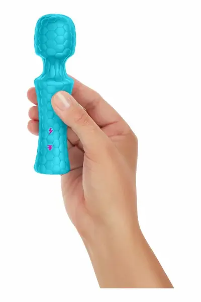 FemmeFunn Ultra Wand Mini Turquoise - Compact Waterproof Massager 10 Modes