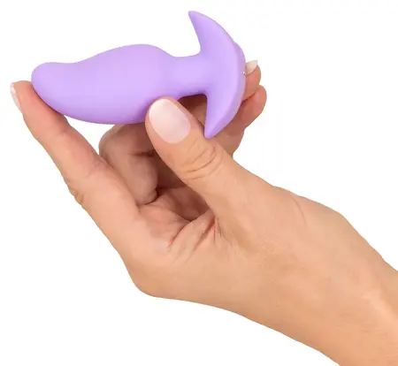 Cuties Vibrating Plug Purple - Compact Silicone Model, 7 Modes, 8 cm