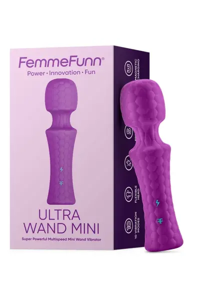 FemmeFunn Ultra Wand Mini Purple - Compact Waterproof Vibrating Wand