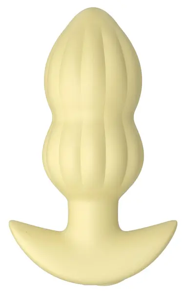 Cuties Vibrating Plug Yellow - Compact Silicone Model, 7 Modes, 8 cm
