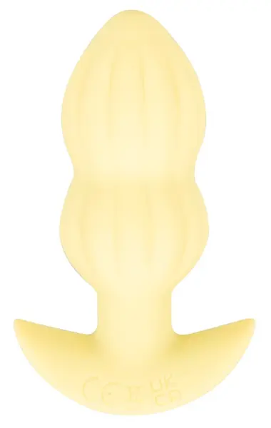 Cuties Vibrating Plug Yellow - Compact Silicone Model, 7 Modes, 8 cm