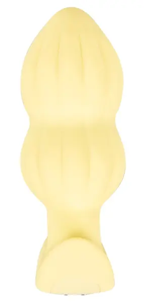 Cuties Vibrating Plug Yellow - Compact Silicone Model, 7 Modes, 8 cm