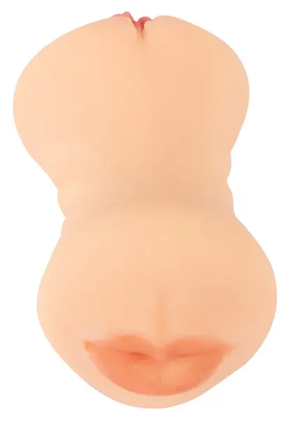 Nature Skin Triple Entry Intimate Machine TPE 19.5 cm Flesh Tone