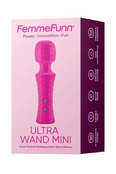 FemmeFunn Ultra Wand Mini Pink - Compact Waterproof Vibrating Wand