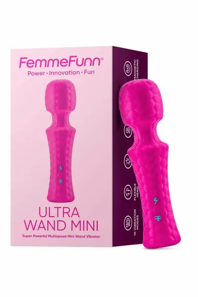 FemmeFunn Ultra Wand Mini Pink - Compact Waterproof Vibrating Wand