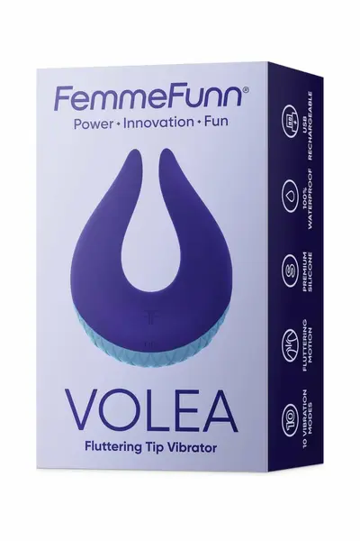 FemmeFunn Volea Dark Purple/Light Blue - Precision Fluttering Tip Vibrator