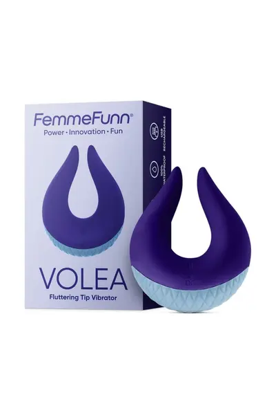 FemmeFunn Volea Dark Purple/Light Blue - Precision Fluttering Tip Vibrator