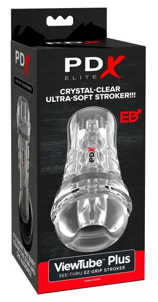 PDX Elite ViewTube EZ-Grip Transparent Stimulation System 21cm