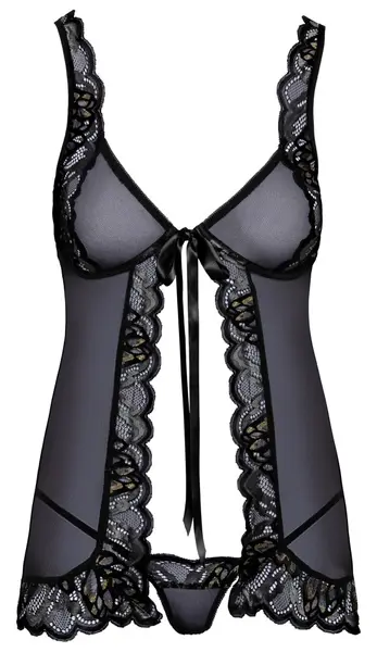 Kissable Babydoll & String Set S/M - Elegant Lace, Adjustable Fit