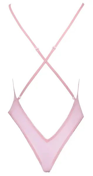 Kissable Embroidered Floral Body S/M Pink Adjustable Straps
