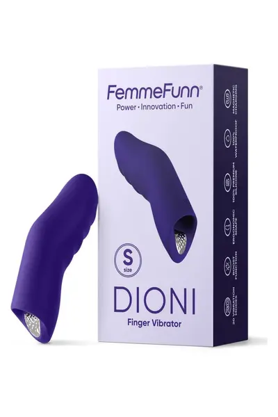 FemmeFunn Dioni Small Dark Purple - Ergonomic Finger Device, 20 Modes