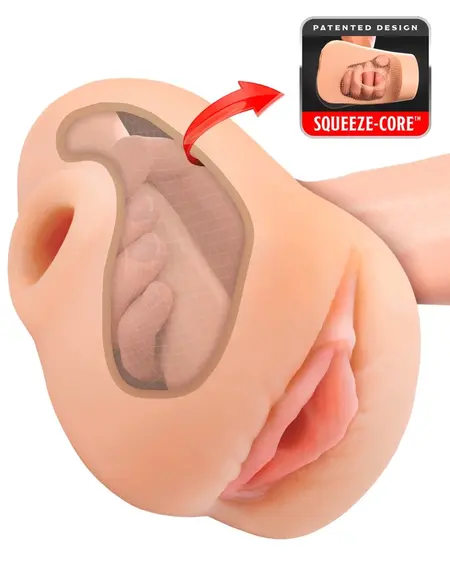PDX Plus Squeeze Core Stroker Intimate Machine, TPE, 18 cm, Skin Touch
