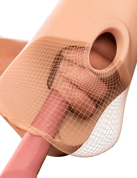 PDX Plus Double Pounder Vibrating Intimate System, Dual Tunnel, 20.5 cm