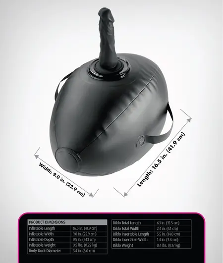 Fetish Fantasy Series Body Dock Inflatable Support Ball + Platinum Attachment