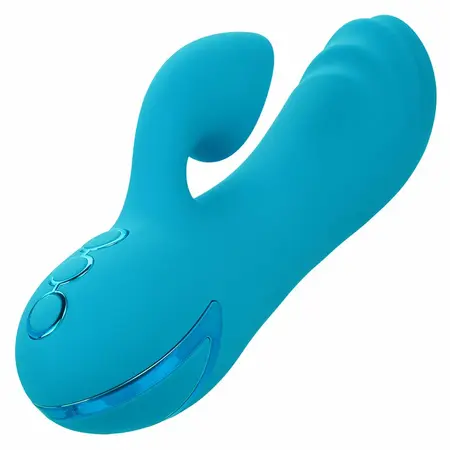 CalExotics Sunset Beach Seducer Dual-Action Vibrator Blue USB Rechargeable