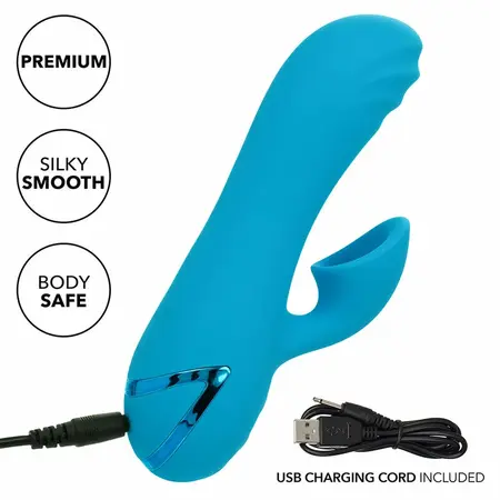 CalExotics Sunset Beach Seducer Dual-Action Vibrator Blue USB Rechargeable