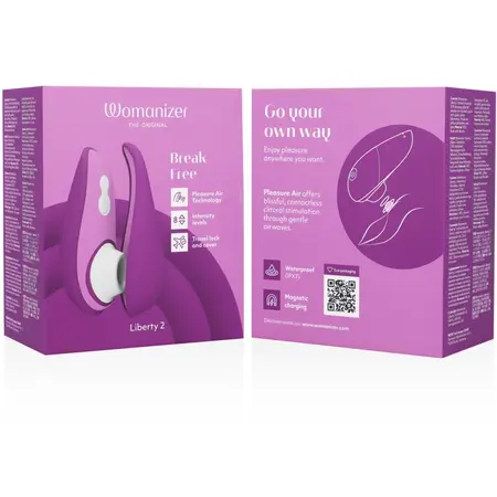 Womanizer Liberty 2 Violet Intimate Air Wave Device with Magnetic Cover
