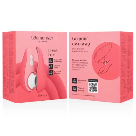 Womanizer Liberty 2 Pink - Compact Air Pulse Personal Device, 8 Modes