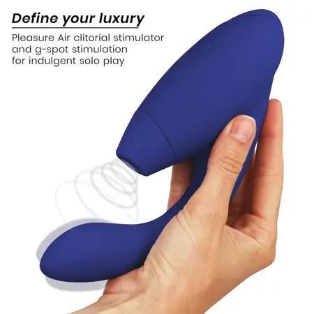 Womanizer Duo 2 Blue - Dual-Action Intimate Device, Air Pulse & Vibration