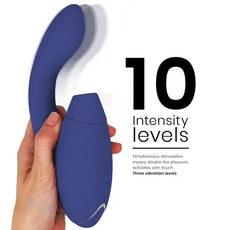 Womanizer Duo 2 Blue - Dual-Action Intimate Device, Air Pulse & Vibration