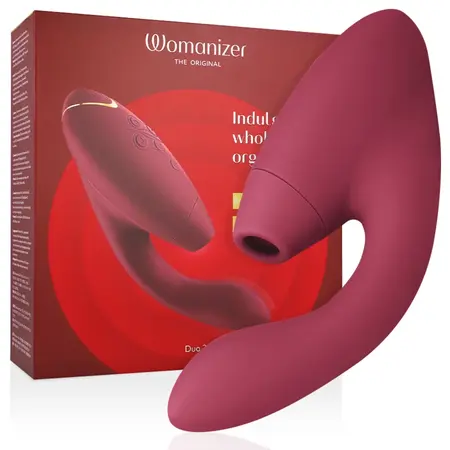 Womanizer Duo 2 Bordeaux Dual Action Intimate Device, Waterproof, Silicone