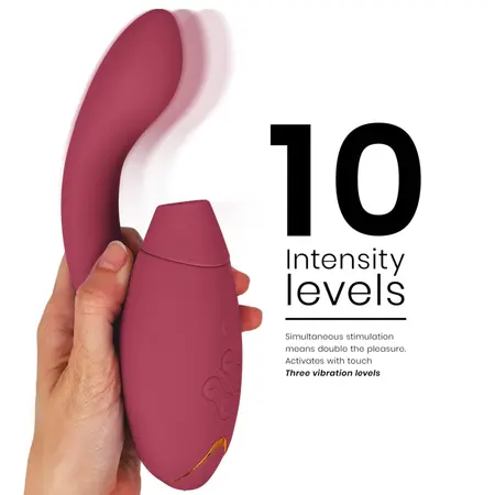 Womanizer Duo 2 Bordeaux Dual Action Intimate Device, Waterproof, Silicone