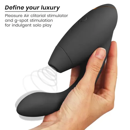 Womanizer Duo 2 Black - Dual Air Pulse & Vibration System, Silicone