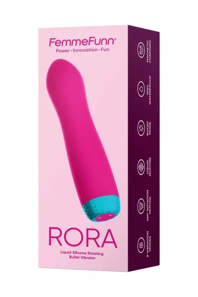 FemmeFunn Rora Pink 360° Rotating Intimate Device, Waterproof, 8 Modes
