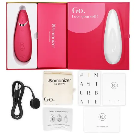 Womanizer Premium 2 Intimate Air System Raspberry, 14 Modes, Silicone