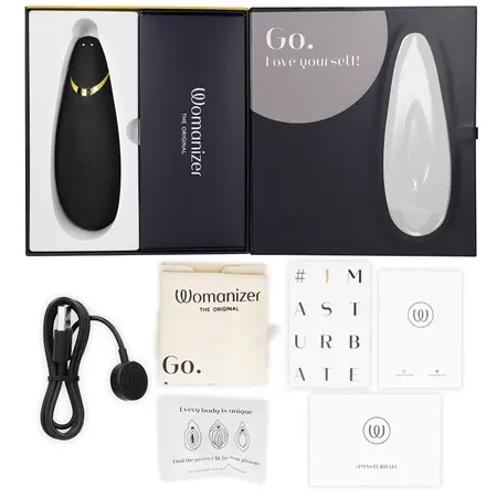 Womanizer Premium 2 Black - Air Pulse System, 14 Levels, Waterproof